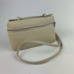 Nove Cream Vegan Leather Top-Handle Crossbody Bag